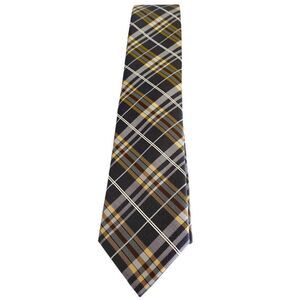 Platinum Designs gold gray brown white stripe 100 % polyester length 29 inches